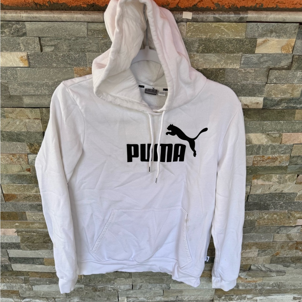 PUMA womens White Hoodie Sweater - Picture 5 of 6